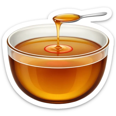plain bowl of consommé, transparent brown liquid, no extra details, no face, emoji style sticker