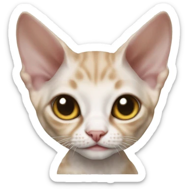 Devon rex kitten sticker