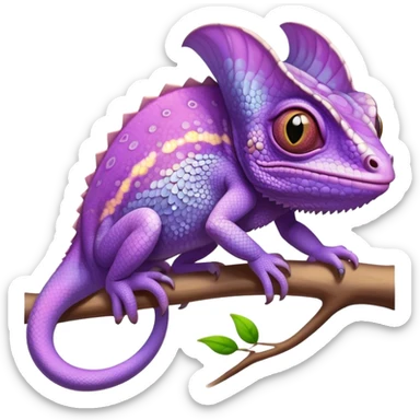 Cute lilac chameleon  sticker