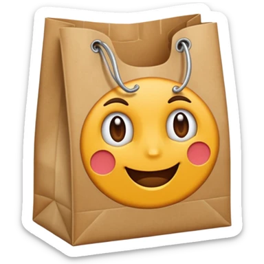 sac kraft marron ouvert  sticker