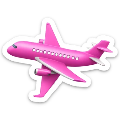 Pink airplane  sticker