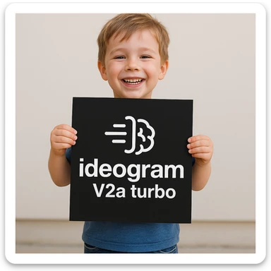 make image of a child holding a poster of this image sticker