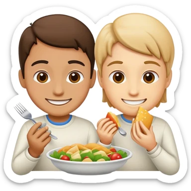 two programmers on lunch sticker