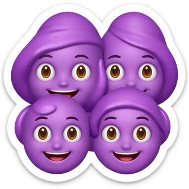 Army of purple goo faces  sticker