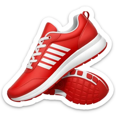 fast shoes, red and white. Sonic hedgehog sneakers sticker