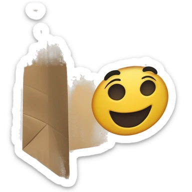 Paper bag with well-known brand decoration sticker