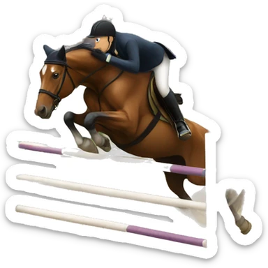 Horse Jumping competition sticker