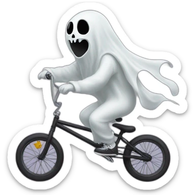 Ghost riding a bmx sticker