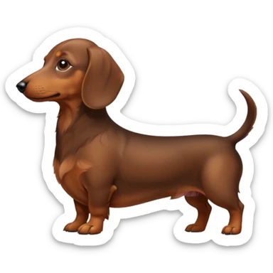 dachshund side view sticker