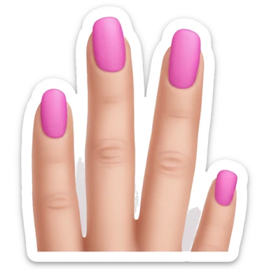 Pink nails  emoji sticker