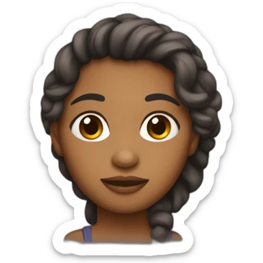 mujer pelo lacio oscuro embarazada  sticker