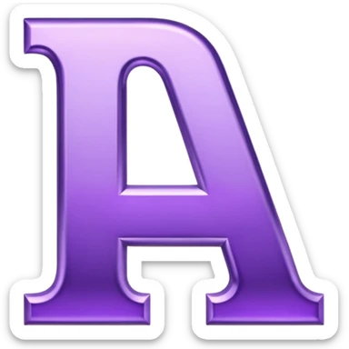 purple alphabet sticker