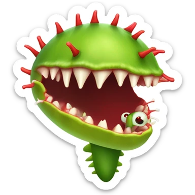 a venus fly trap from little shop of horrors sticker