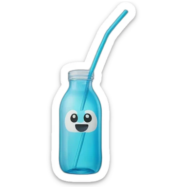 blue bottle with a straw and text on the bottle that says WKD sticker