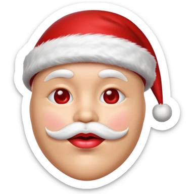 crea uno emoji 3d de unos labios tirandole un beso a mi esposa con un esenario de nabiadad sticker