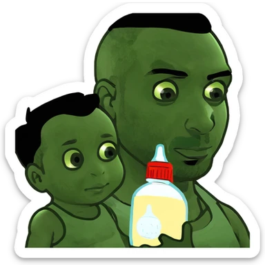 P Diddy with baby oil sticker