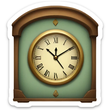 vintage clock sticker