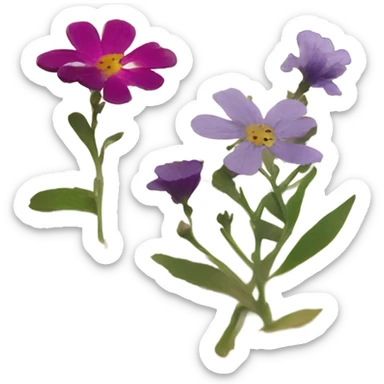 book with some pressed flowers on the pages  sticker