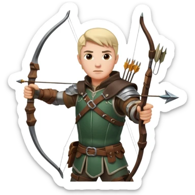 male dnd ranger sticker