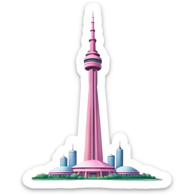 Pink cn tower sticker