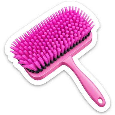 hair brush pink sticker