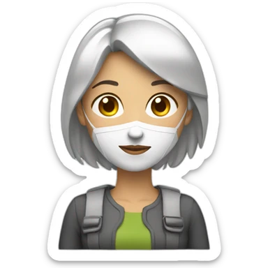 mujer agarrando plata sticker