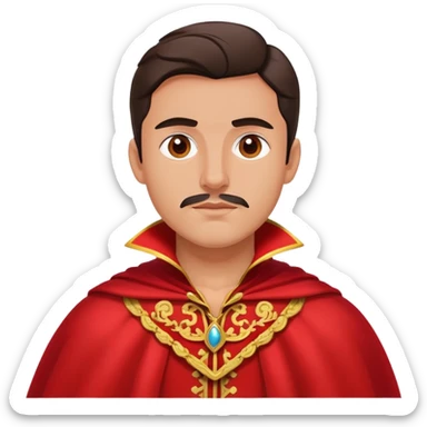 Spanish matador with red cape sticker