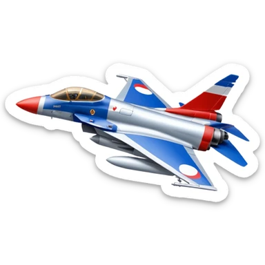 mirage fighter jet with a giant french flag on the background sticker