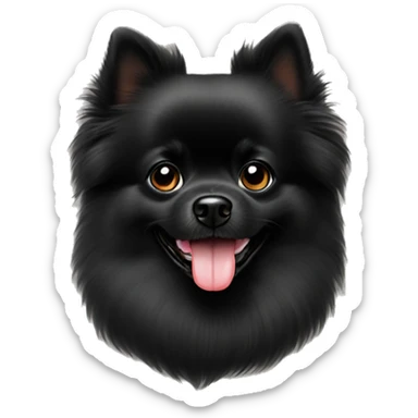 black German Pomeranian shows tongue sticker