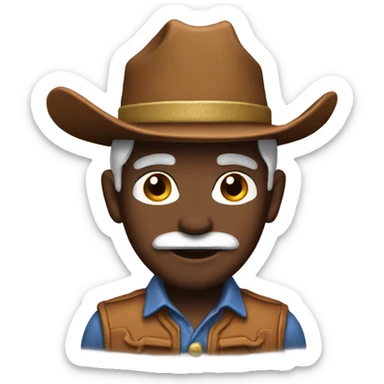 Santa Clause with a cow boy hat sticker