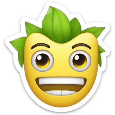 Letra M amarilla con forma de rayo sticker