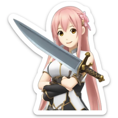 Kirino le personnage principal de Sword art online sticker