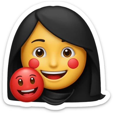 Quiero un emoji con una gorrita negra con las letras CH en color rojo sticker