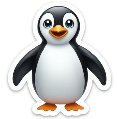 Penguin with waterwings sticker