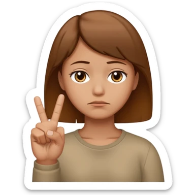 Sad face WITH A middle FINGER sticker