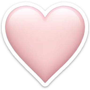 pale pink heart sticker