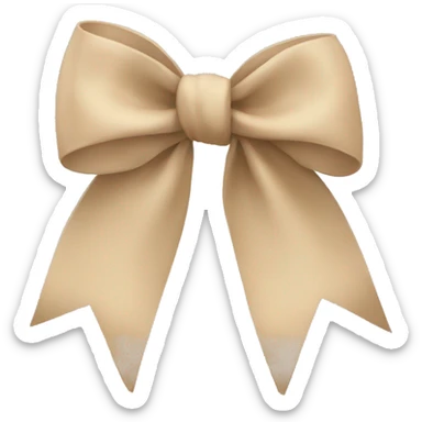 Beige Bow sticker