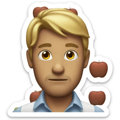 An apple apologize sticker