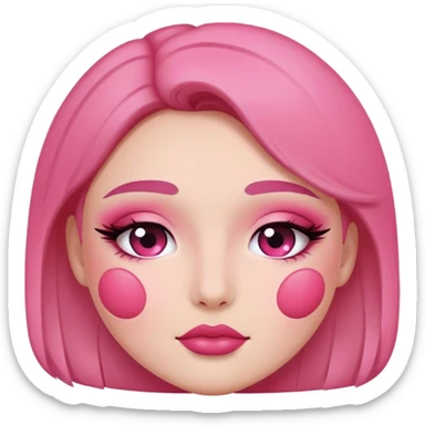 Dark Pink blush sticker