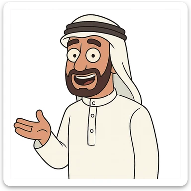 Saudi man in traditional dress sticker