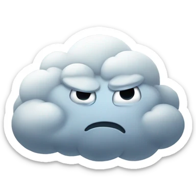 Angry cloud  sticker