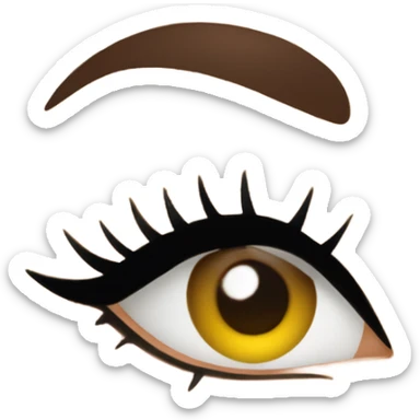 girl getting eyelash extensions done sticker