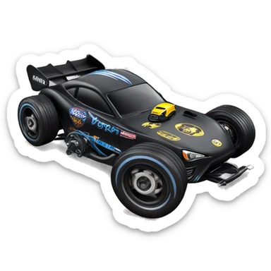Radio Controlled Toyota 86 Batman’s favorite, shaped like a top fuel Dragster with exposed suspension  sticker
