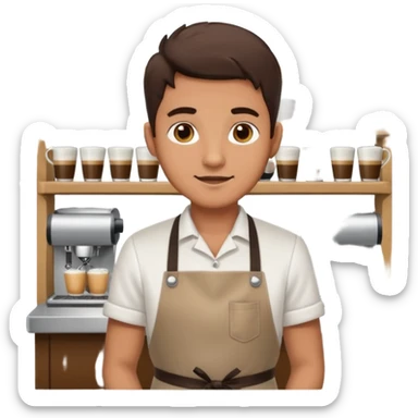 man Café Barista sticker