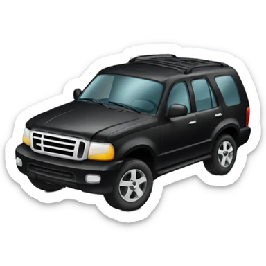 Black SUV car sticker