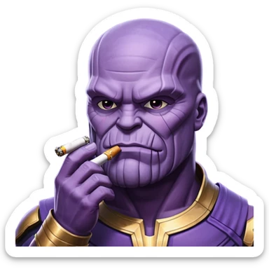 Thanos smoking sticker