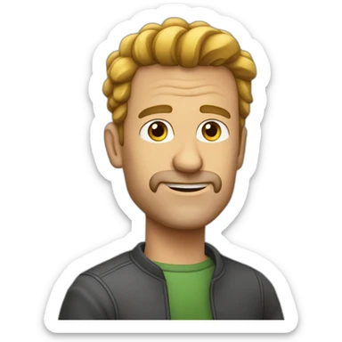 Man mit Bart unter der nase sticker