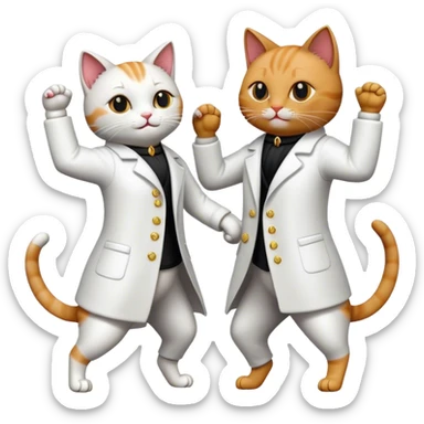 Cats salsa dancing sticker