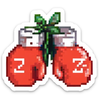 красные боксерские перчатки с надписью "23", no background sticker