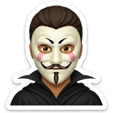 Vendetta man with mask sticker